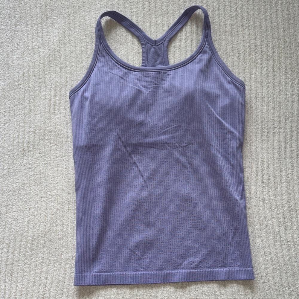 Lululemon Ebb to Street Tank Top Light Support B/C Cup Size 10 - Lilac Smoke